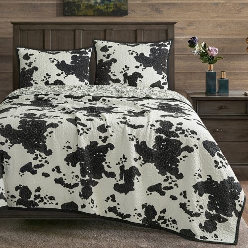 indigo hill quilt clara cowhide reversible quilt set 40066328297688