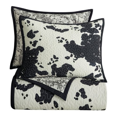 indigo hill quilt clara cowhide reversible quilt set 40066328330456