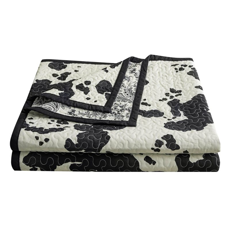 indigo hill quilt clara cowhide reversible quilt set 40066328363224