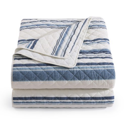 indigo hill quilt mystic stripe cotton gauze quilt 41390576566488