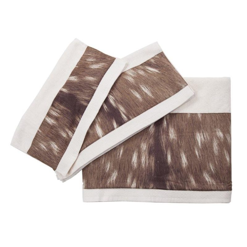 paseo road bath towel axis deer fur design 3pc towel set 37486273396952