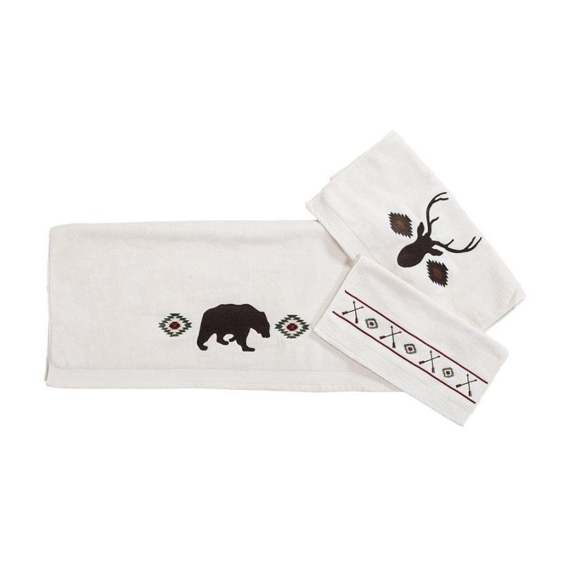 paseo road bath towel aztec bear 3pc towel set cream 37486275166424