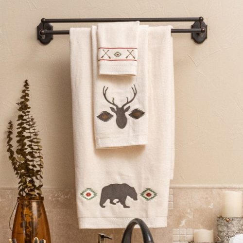 paseo road bath towel aztec bear 3pc towel set cream 37486275199192