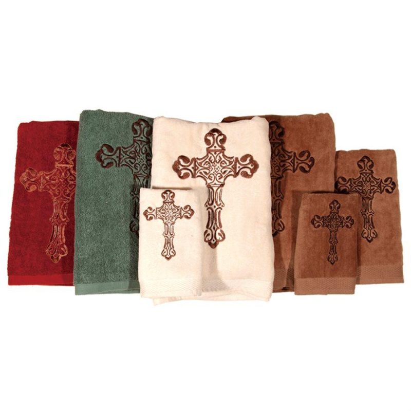 paseo road bath towel embroidered cross 3pc towel set 37486497136856