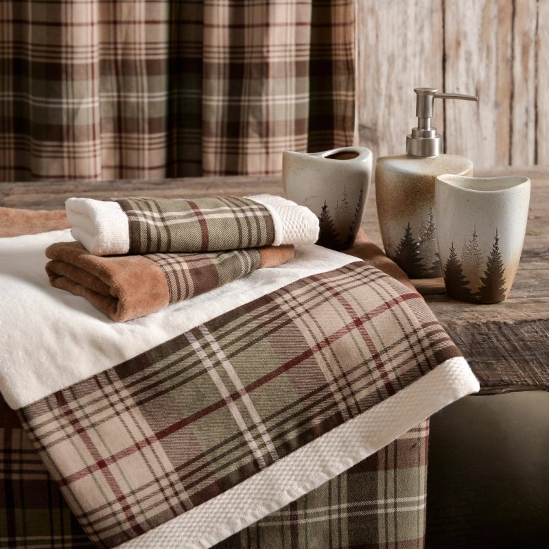 paseo road bath towel huntsman plaid 3pc towel set mocha 37486603829464