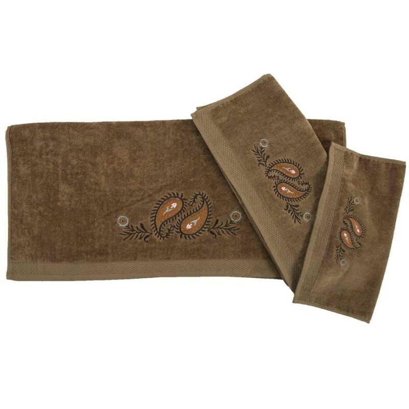 paseo road bath towel rebecca paisley 3 pc bath towel set mocha 37486894711000