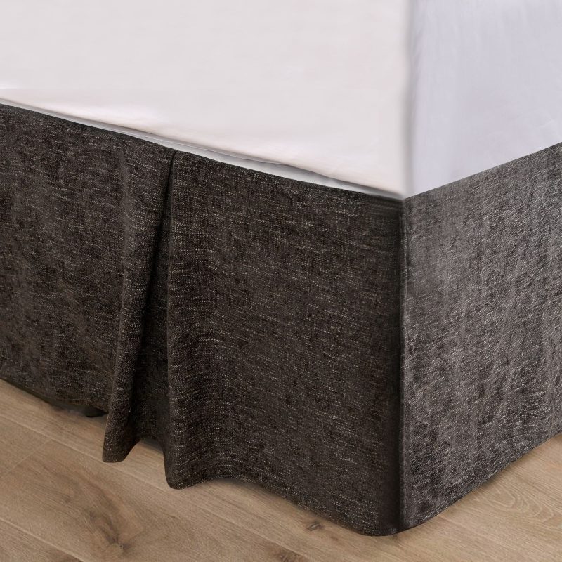 paseo road bed skirt black chenille bed skirt 37486318944472