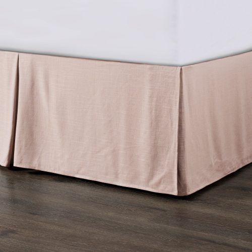 Hera Tailored Linen Bed Skirt Queen / Blush Bed Skirt