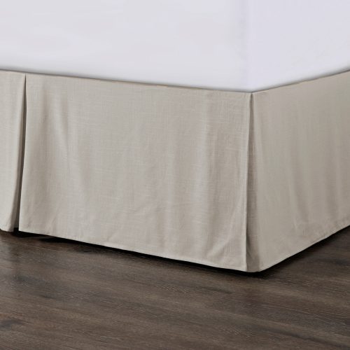 Hera Tailored Linen Bed Skirt Queen / Light Tan Bed Skirt