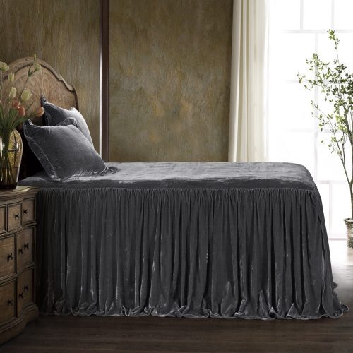 paseo road bedspread stella faux silk velvet bedspread set 38126831894744