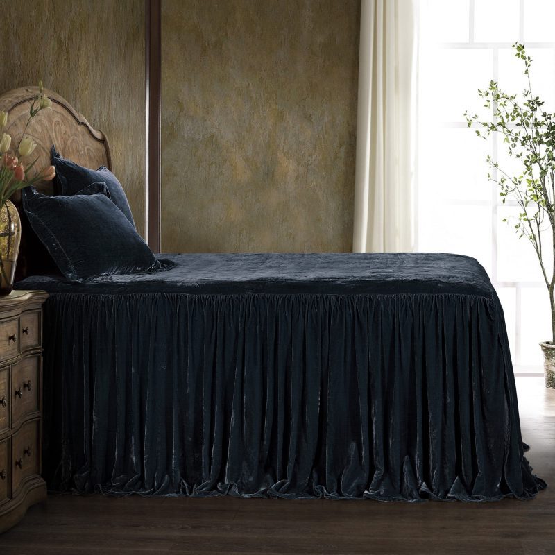 paseo road bedspread stella faux silk velvet bedspread set 38126831927512