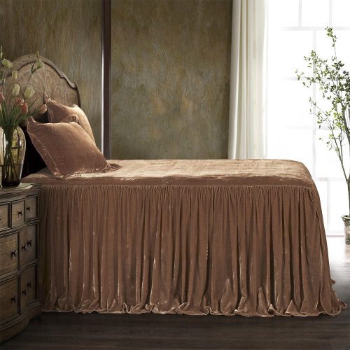 paseo road bedspread stella faux silk velvet bedspread set 38405240029400