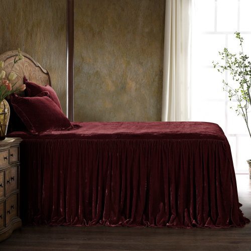 Stella Faux Silk Velvet Bedspread Set Bedspread