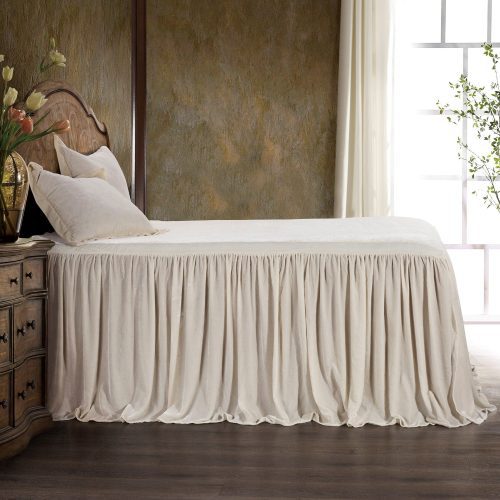 Stella Faux Silk Velvet Bedspread Set Twin / Stone Bedspread