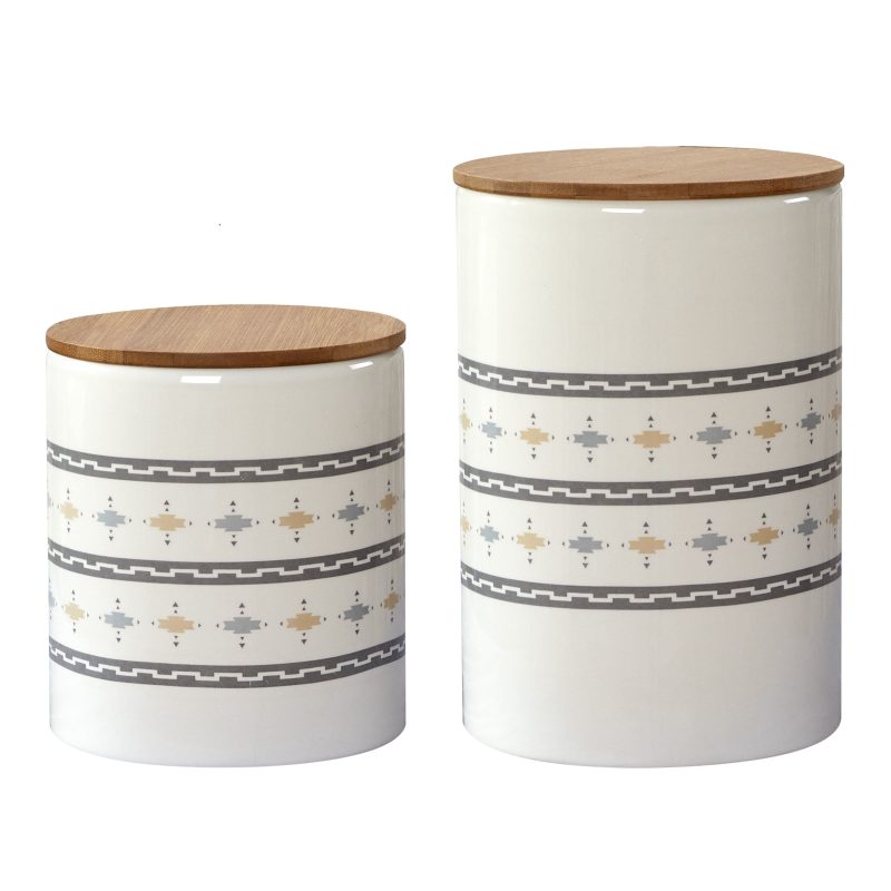 paseo road canister small aztec design 2pc canister set 38587110129880