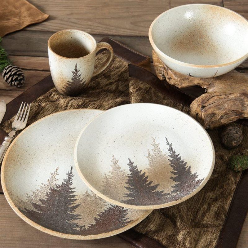 paseo road ceramic dinnerware clearwater pines 16pc ceramic dinnerware set 37486383956184