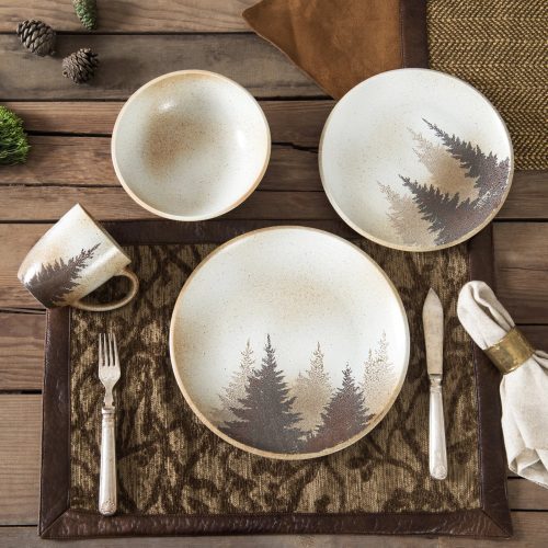 paseo road ceramic dinnerware clearwater pines 16pc ceramic dinnerware set 37486383988952