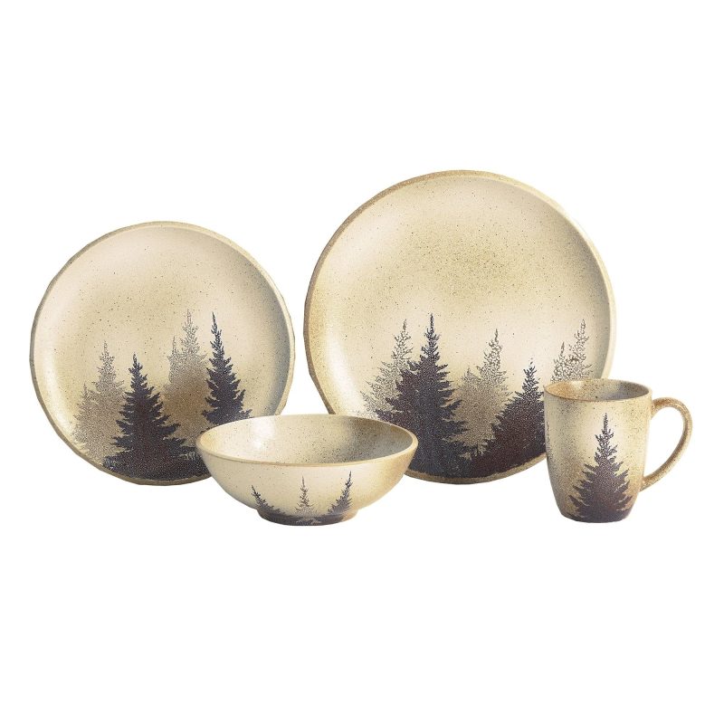 paseo road ceramic dinnerware clearwater pines 16pc ceramic dinnerware set 37486384021720