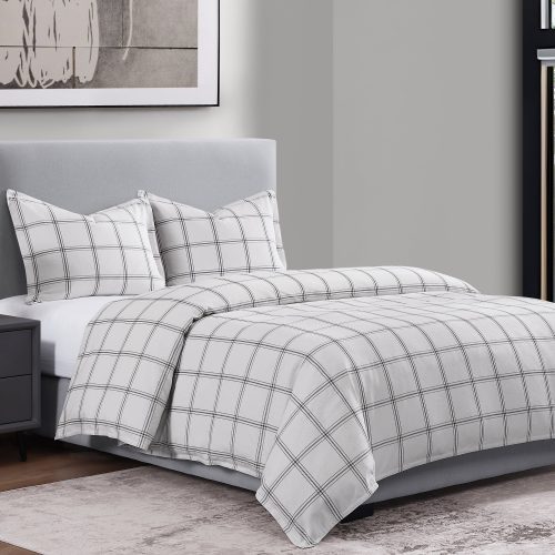 paseo road comforter duvet cover windowpane plaid bedding set 41353420210392