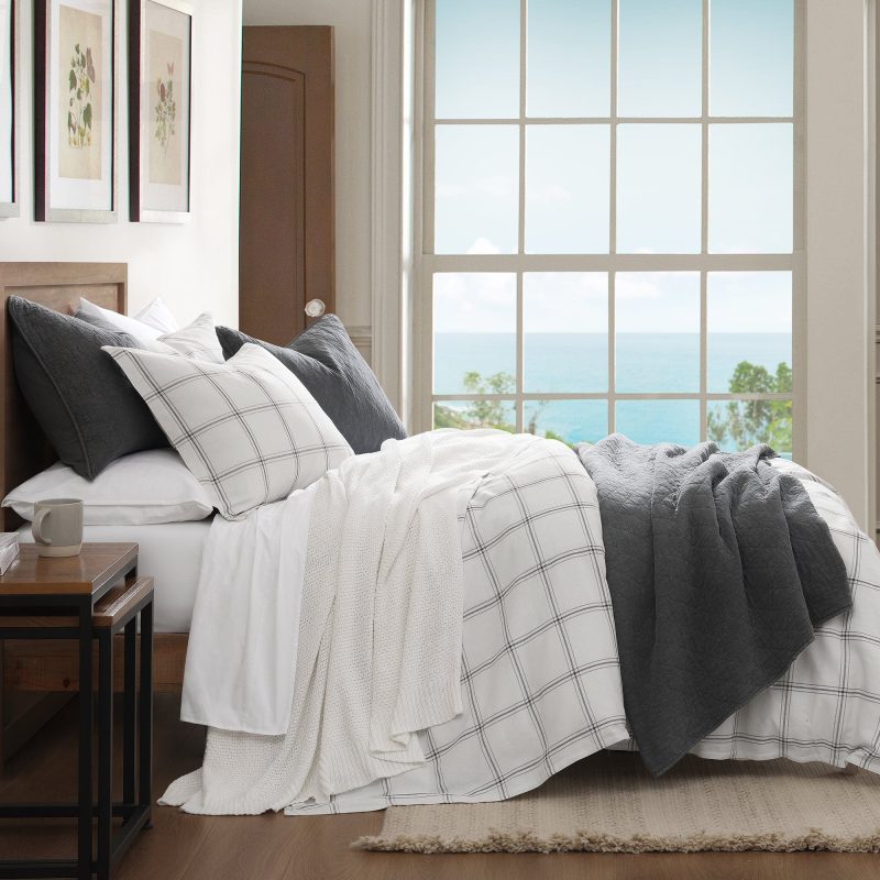 paseo road comforter duvet cover windowpane plaid bedding set 42840600412376