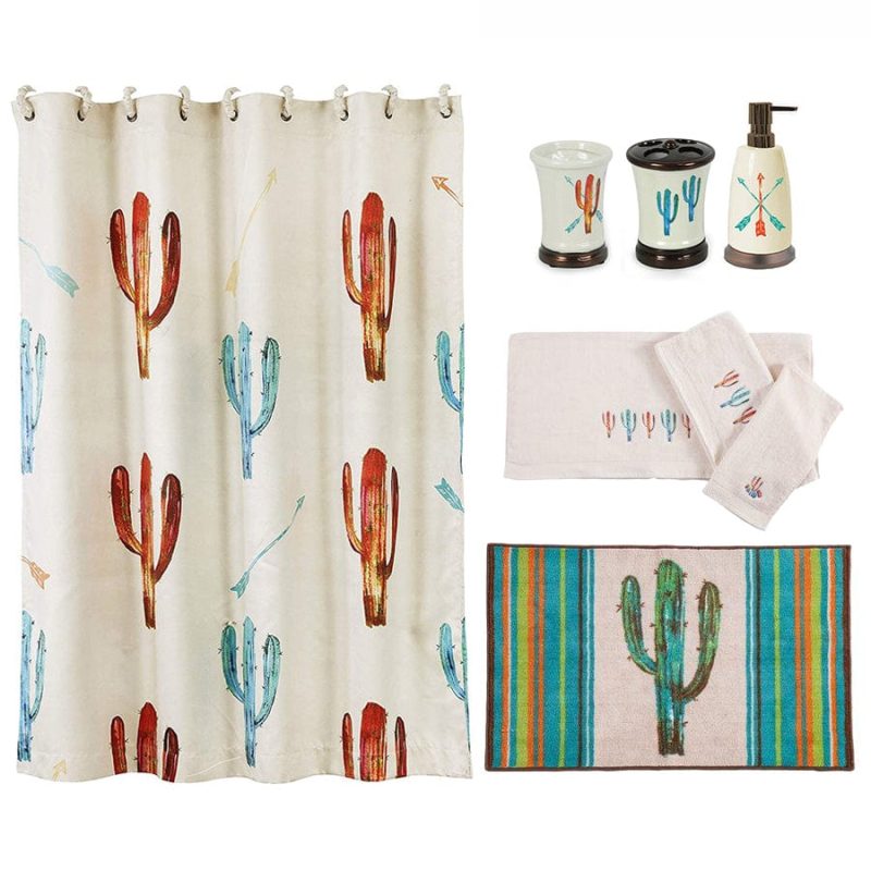 paseo road complete bathroom sets cactus 8 pc bath accessory and cream towel set 37486332412120