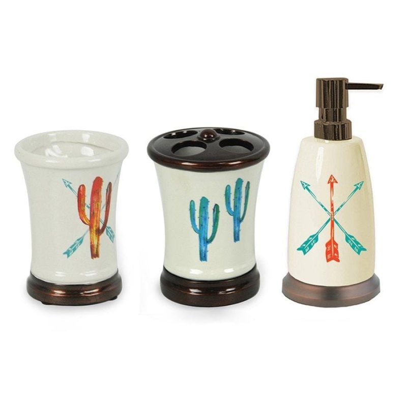 paseo road complete bathroom sets cactus 8 pc bath accessory and cream towel set 37486332477656