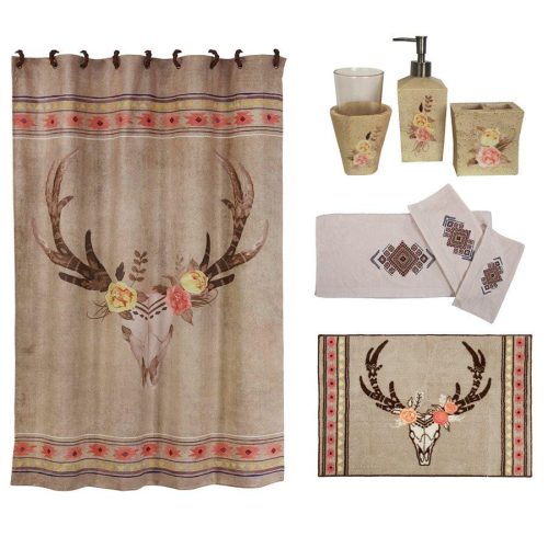 paseo road complete bathroom sets desert skull bohemian 8 pc bathroom set 37486439760088