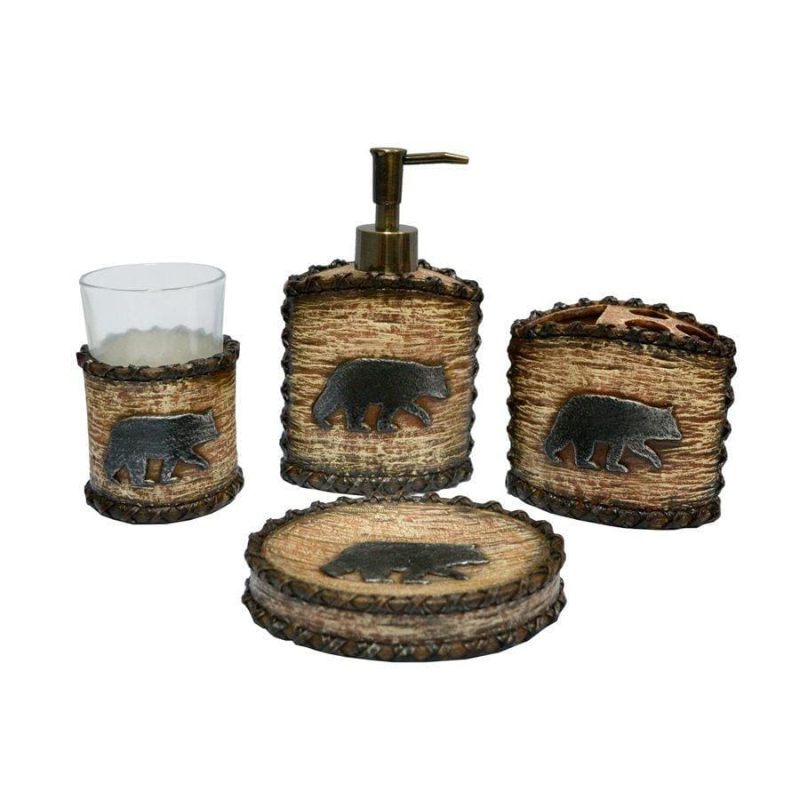 paseo road complete bathroom sets rustic bear 14 pc bath accessory and joshua towel set 37486925742296