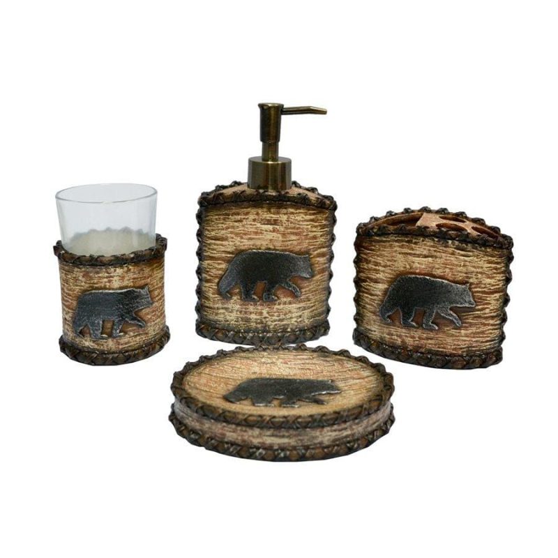 paseo road countertop bathroom sets bear 4 pc bath countertop accessory set 37486302626008