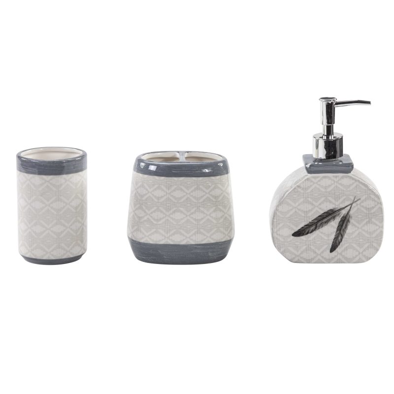 paseo road countertop bathroom sets feather design 3pc countertop bathroom set 37486524235992