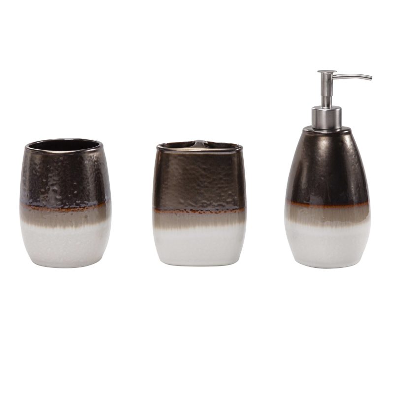 paseo road countertop bathroom sets gilded stoneware 3pc countertop bathroom set 37696332988632