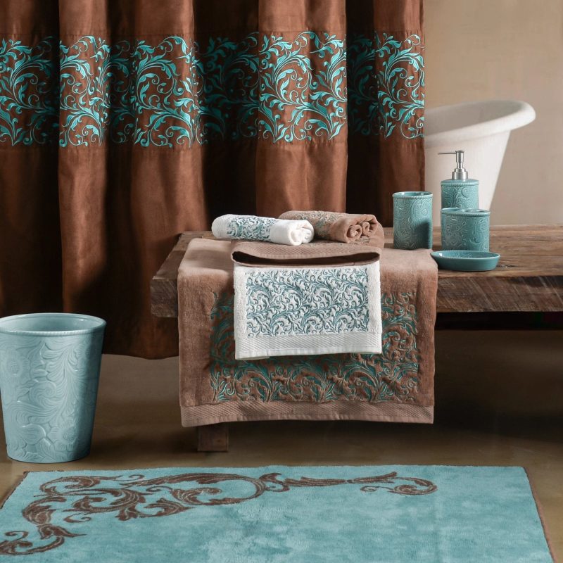 paseo road countertop bathroom sets savannah 4 pc bath countertop accessory set turquoise 37486952939736