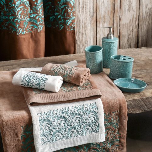 paseo road countertop bathroom sets savannah 4 pc bath countertop accessory set turquoise 37486952972504