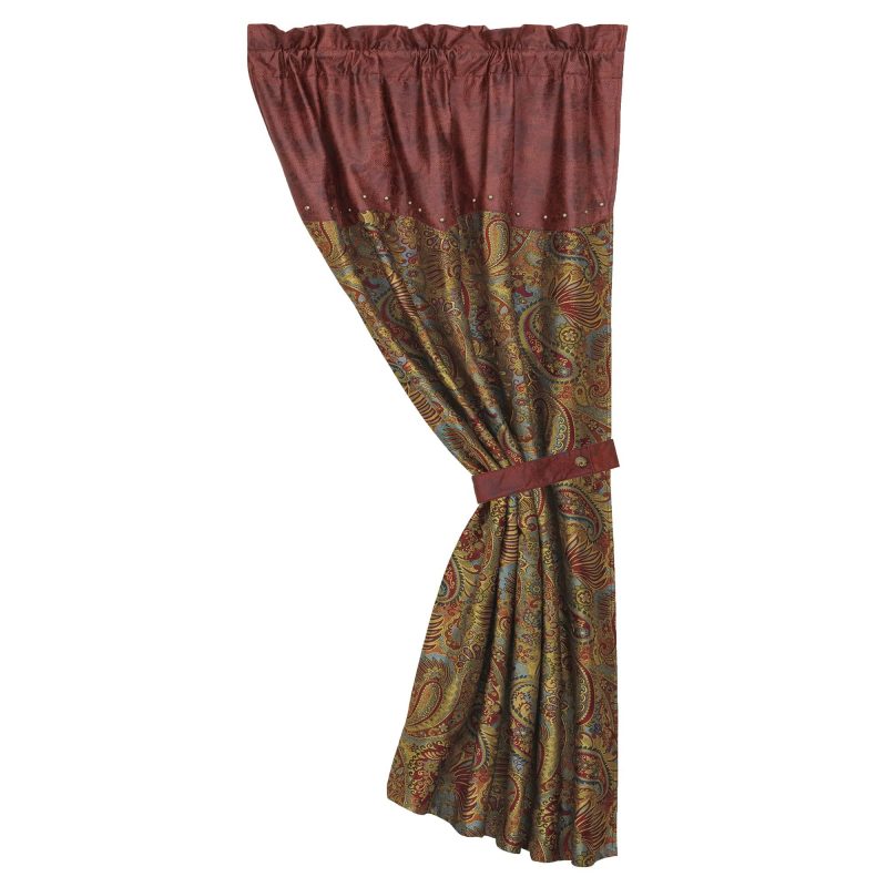 paseo road curtain san angelo red single panel curtain w paisley 37486940487896