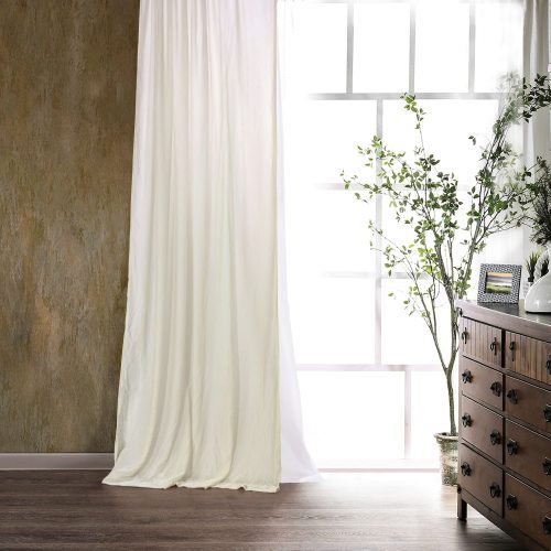 Stella Faux Silk Velvet Curtain Stone Curtain