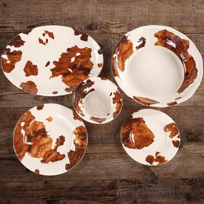 paseo road dinner bowl elsa cowhide melamine bowl set of 4 39389829398744