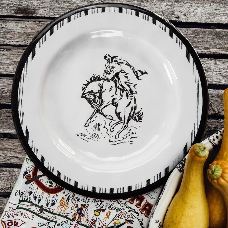 paseo road dinner plate ranch life melamine dinner plates set of 4 38740952318168