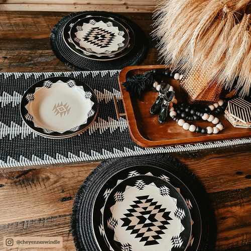 paseo road dinnerware set chalet aztec 19pc dinnerware and canister set 39510003319000