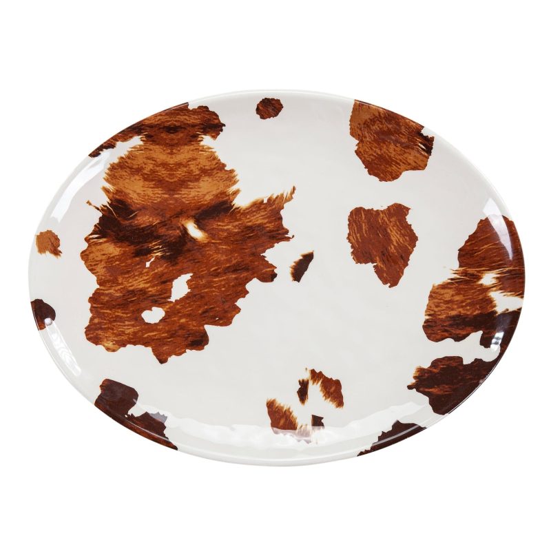 paseo road dinnerware set elsa cowhide 14pc melamine dinnerware set 40597975892184