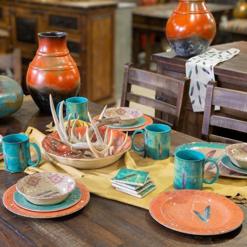 paseo road dinnerware set feather 14pc melamine dinnerware set 40552797634776