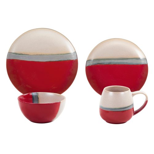 paseo road dinnerware set pasadizo pomegranate ceramic 16pc dinnerware set 39416446124248