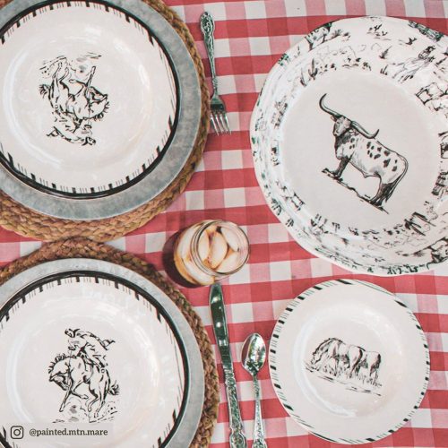 paseo road dinnerware set ranch life 14pc melamine dinnerware set 39525273698520