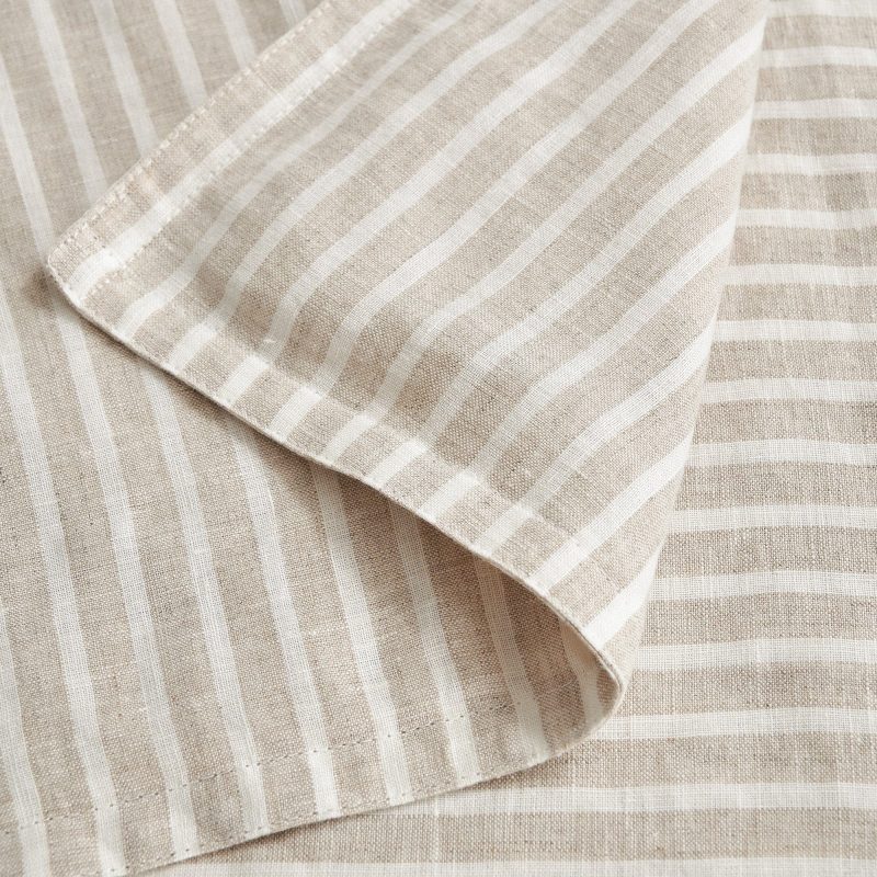 paseo road duvet cover 100 french flax linen railroad stripe reversible duvet cover set 39586989048024