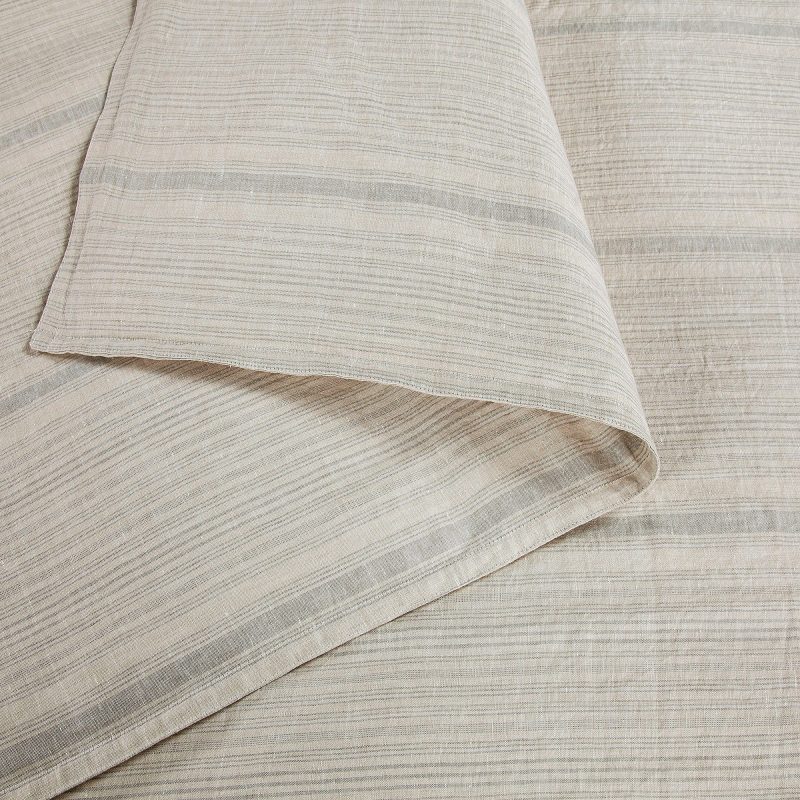 paseo road duvet cover 100 french flax linen variegated stripe duvet cover set 39554237137112