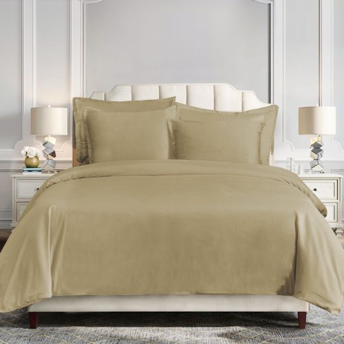 Velvet Duvet Cover Set Super Queen / Oatmeal Duvet Cover