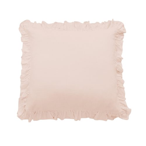 Lily Washed Linen Ruffled Euro Sham Blush Euro Sham