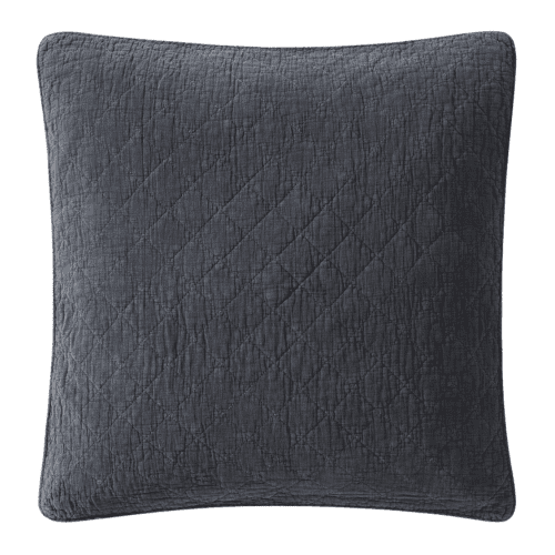 Stonewashed Cotton Gauze Euro Sham Charcoal Euro Sham