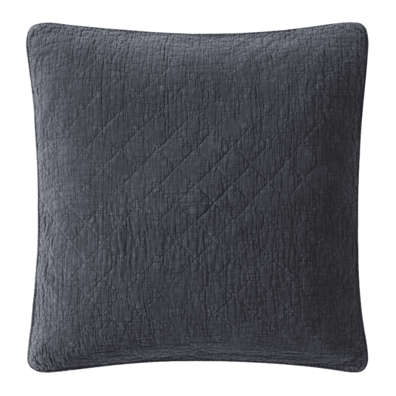 Stonewashed Cotton Gauze Euro Sham Charcoal Euro Sham