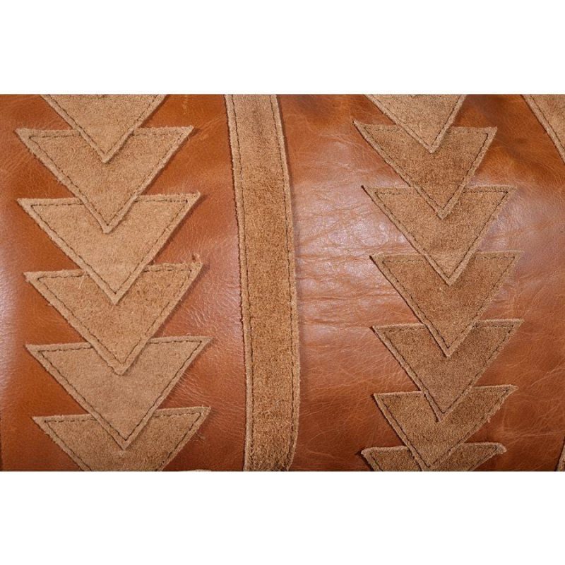 paseo road leather pillow arrow genuine leather tasseled throw pillow 20x12 37486265172184