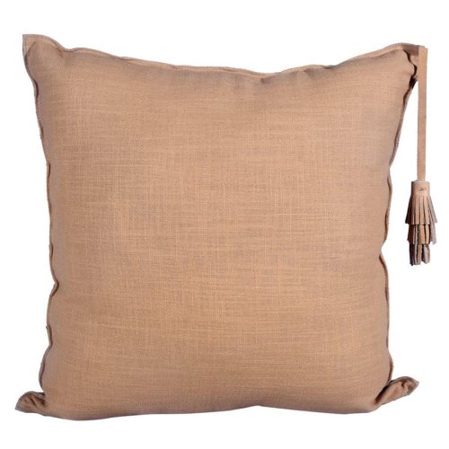 paseo road leather pillow chevron genuine leather tassel throw pillow 20x20 37486375665880